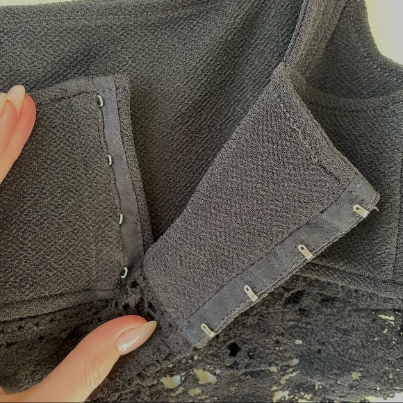 NWOT Kendall + Kylie Black Lace Crop Top - Picture 6 of 7